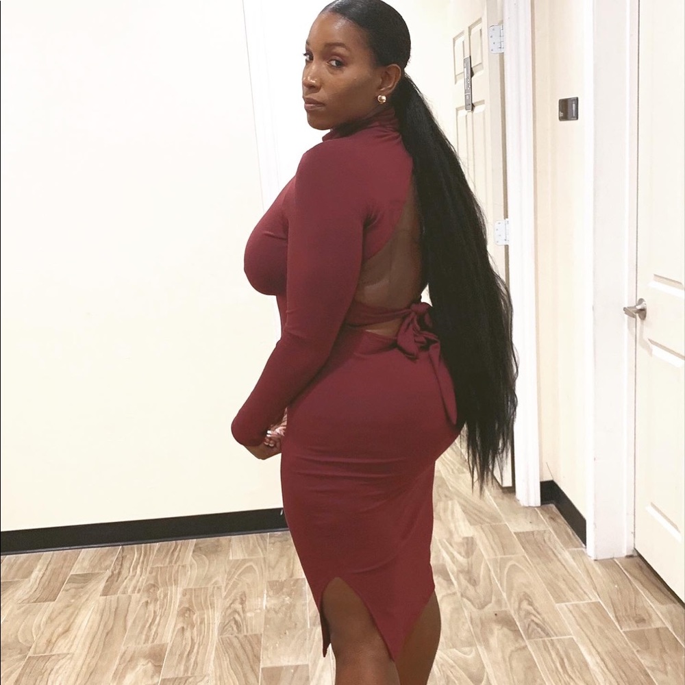 Backless Wrap Dress